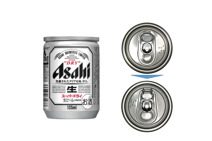 小容量135ml缶の開けやすい缶蓋