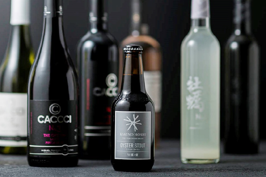 牡蠣のためのお酒（ワイン、日本酒、クラフトビール）