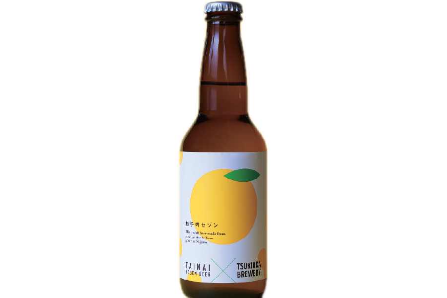 TSUKIOKA BREWERY×胎内高原ビール「柚子吟セゾン」