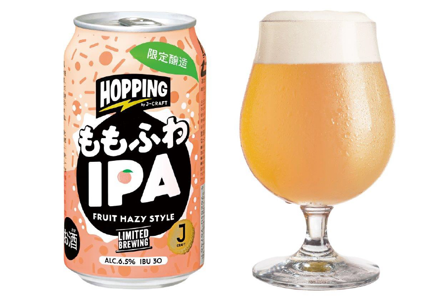 三菱食品「J-CRAFT HOPPING ももふわIPA」