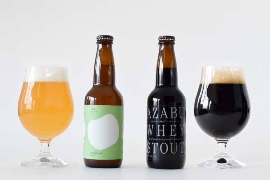 RISE & WIN Brewing Co.、Pizza 4P’s「AZABU WHEY STOUT」「PIZZA DOUGH IPA」