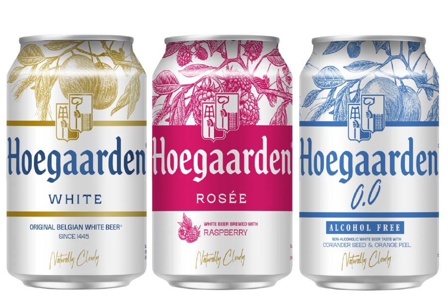 「Hoegaarden White」「Hoegaarden Rosee」「Hoegaarden0.0」（リニューアル）