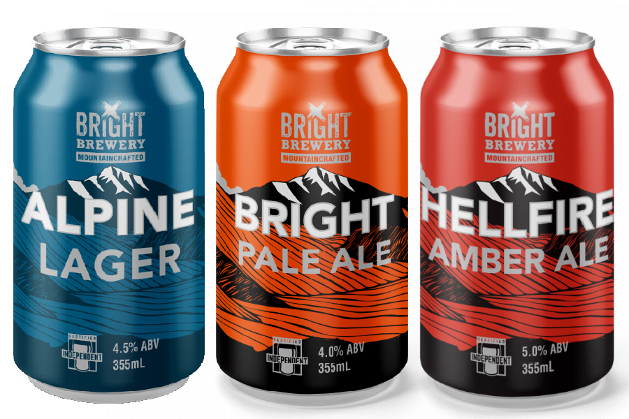 Bright Brewery「アルパイン・ラガー」「ブライト・ペールエール」「ヘルファイア・アンバーエール」