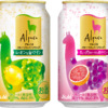 アサヒビール「アルパカフルーツスパークリング レモンと白ワイン」「同 グレープフルーツと赤ワイン」