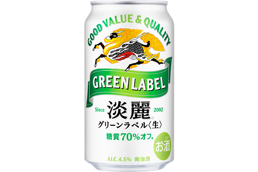 大麦増量でさらにすっきり！糖質70％オフの｢淡麗グリーンラベル｣が刷新